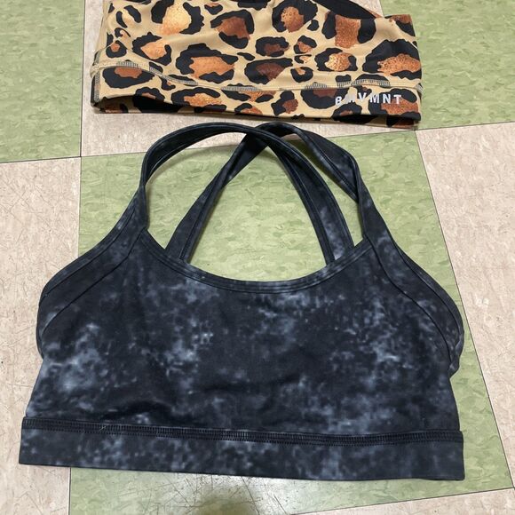 Lot Of 2 Sports Bra Buti Movement Yoga Tops Asymmetrical Straps Gray XS/S - Picture 2 of 7